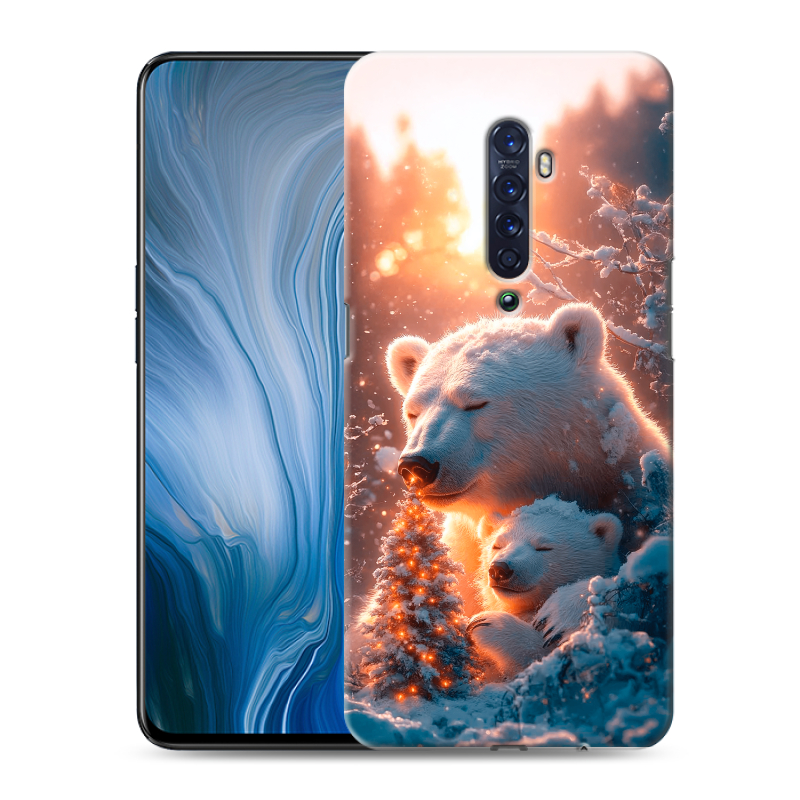 Пластиковый чехол на OPPO Reno2 Z с принтом Новый год Пластиковый чехол на OPPO Reno2 Z с принтом Новый год