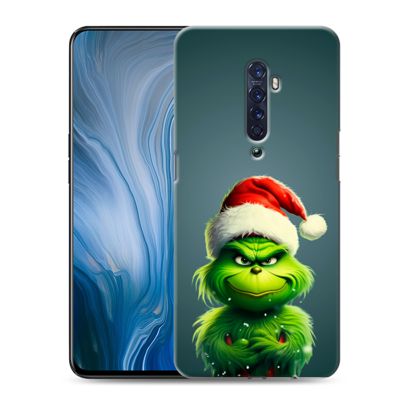 Пластиковый чехол на OPPO Reno2 Z с принтом Новый год Пластиковый чехол на OPPO Reno2 Z с принтом Новый год