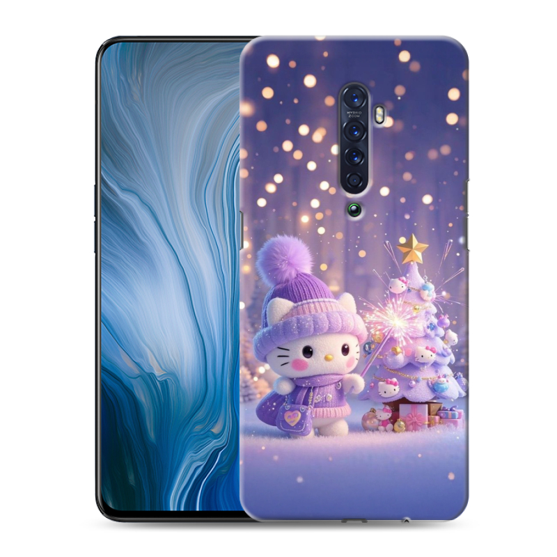 Пластиковый чехол на OPPO Reno2 Z с принтом Новый год Пластиковый чехол на OPPO Reno2 Z с принтом Новый год