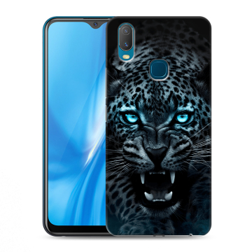 Силиконовый чехол на Vivo Y11 с принтом Темный леопард