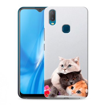 Силиконовый чехол на Vivo Y11 с принтом Кошки Силиконовый чехол на Vivo Y11 с принтом Кошки