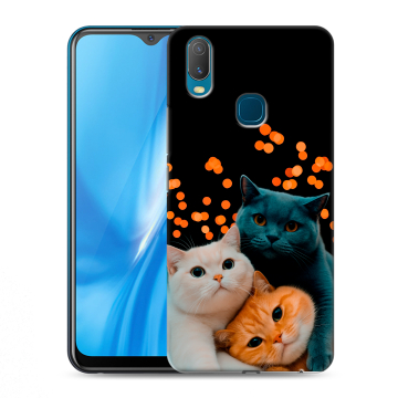 Силиконовый чехол на Vivo Y11 с принтом Кошки