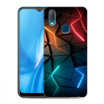 Силиконовый чехол на Vivo Y11 с принтом Абстракция неон