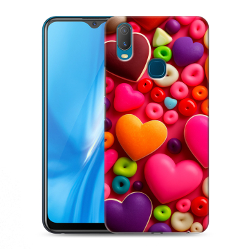 Силиконовый чехол на Vivo Y11 с принтом Сердечки Силиконовый чехол на Vivo Y11 с принтом Сердечки