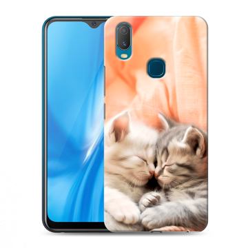 Силиконовый чехол на Vivo Y11 с принтом Котята