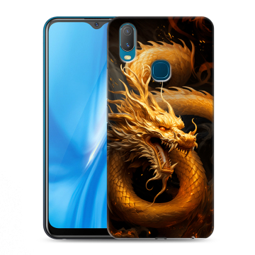 Силиконовый чехол на Vivo Y11 с принтом Золотой дракон Силиконовый чехол на Vivo Y11 с принтом Золотой дракон