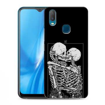 Силиконовый чехол на Vivo Y11 с принтом Поцелуй скелетов