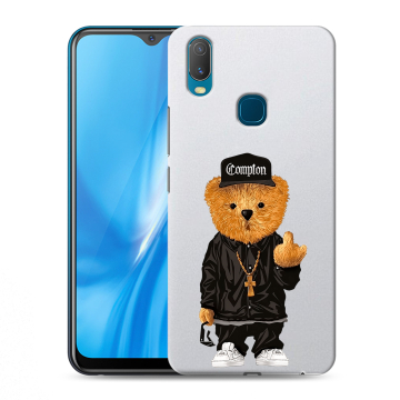 Силиконовый чехол на Vivo Y11 с принтом Плюшевый медведь