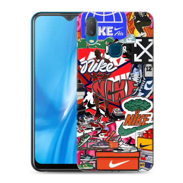 Силиконовый чехол на Vivo Y11 с принтом Найк Nike яркий