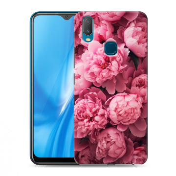 Силиконовый чехол на Vivo Y11 с принтом цветы пионы