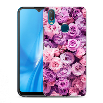 Силиконовый чехол на Vivo Y11 с принтом лавандовые розы