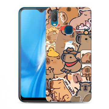 Силиконовый чехол на Vivo Y11 с принтом капибара