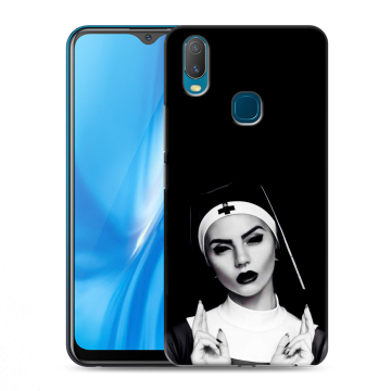 Силиконовый чехол на Vivo Y11 с принтом монашка