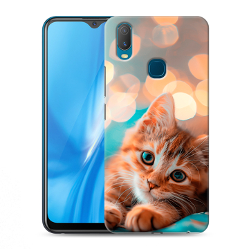 Силиконовый чехол на Vivo Y11 с принтом котик
