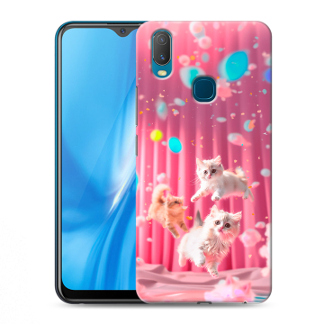Силиконовый чехол на Vivo Y11 с принтом милые котики
