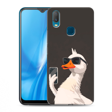 Силиконовый чехол на Vivo Y11 с принтом утка в очках