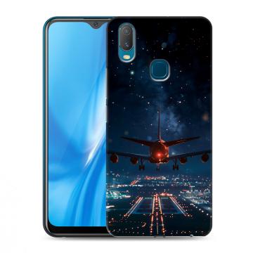 Силиконовый чехол на Vivo Y11 с принтом самолет