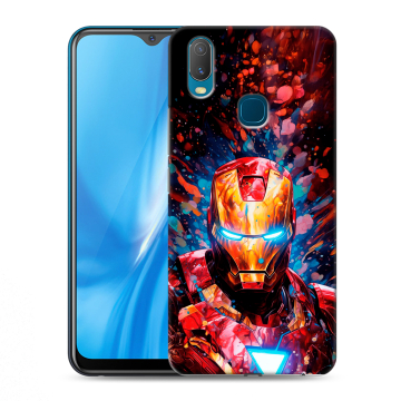 Силиконовый чехол на Vivo Y11 с принтом Железный человек Ironman
