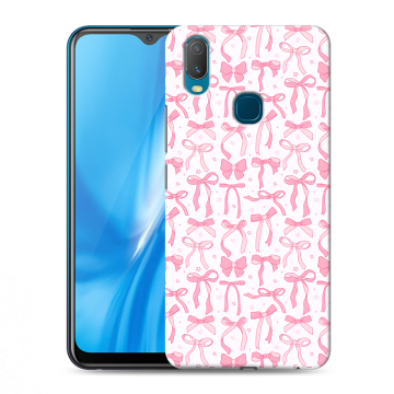 Силиконовый чехол на Vivo Y11 с принтом Розовые бантики