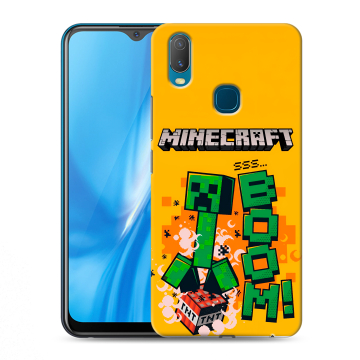 Силиконовый чехол на Vivo Y11 с принтом Майнкрафт Minecraft