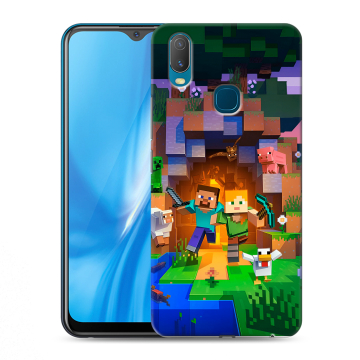 Силиконовый чехол на Vivo Y11 с принтом Майнкрафт Minecraft Силиконовый чехол на Vivo Y11 с принтом Майнкрафт Minecraft