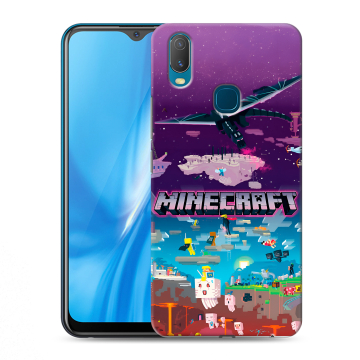 Силиконовый чехол на Vivo Y11 с принтом Майнкрафт Minecraft