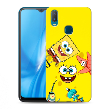 Силиконовый чехол на Vivo Y11 с принтом Спанч боб Спанчбоб