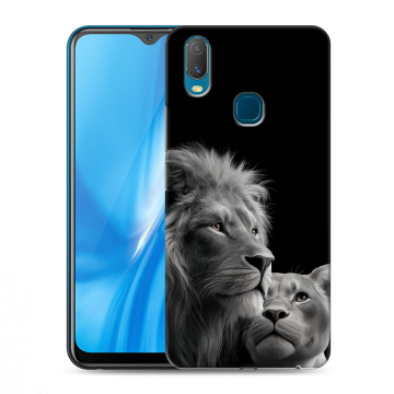 Силиконовый чехол на Vivo Y11 с принтом Лев кошки
