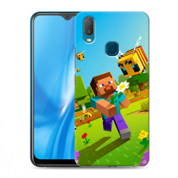 Силиконовый чехол на Vivo Y11 с принтом Майнкрафт Minecraft