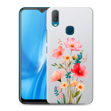 Силиконовый чехол на Vivo Y11 с принтом Цветы