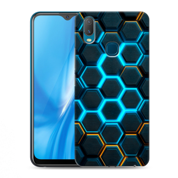 Силиконовый чехол на Vivo Y11 с принтом Неоновые соты