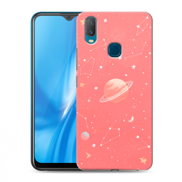 Силиконовый чехол на Vivo Y11 с принтом Розовый космос