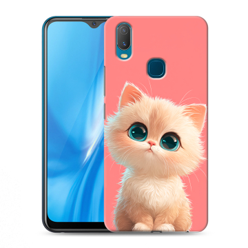 Силиконовый чехол на Vivo Y11 с принтом Розовый котенок
