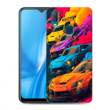 Силиконовый чехол на Vivo Y11 с принтом Тачки