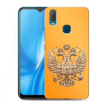 Силиконовый чехол на Vivo Y11 с принтом Герб Флаг России