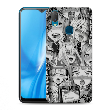 Силиконовый чехол на Vivo Y11 с принтом Ahegao Ахегао Аниме