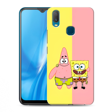 Силиконовый чехол на Vivo Y11 с принтом Спанч боб Спанчбоб