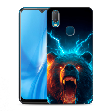 Силиконовый чехол на Vivo Y11 с принтом Медведь