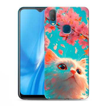 Силиконовый чехол на Vivo Y11 с принтом Красивый кот
