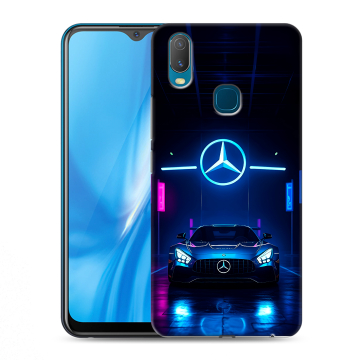 Силиконовый чехол на Vivo Y11 с принтом Mercedes Мерседес