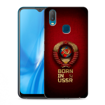 Силиконовый чехол на Vivo Y11 с принтом Флаг Герб СССР