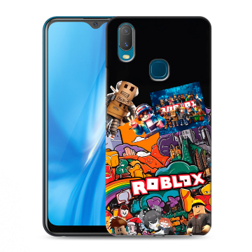 Силиконовый чехол на Vivo Y11 с принтом Roblox Роблокс