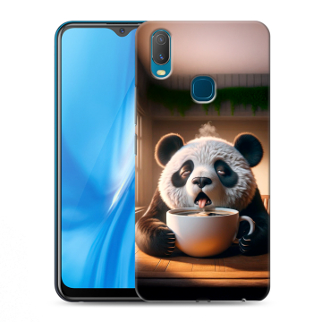 Силиконовый чехол на Vivo Y11 с принтом смешная панда