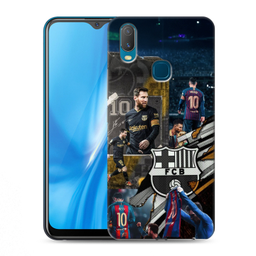 Силиконовый чехол на Vivo Y11 с принтом Messi Barcelona