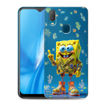 Силиконовый чехол на Vivo Y11 с принтом Спанч боб Спанчбоб