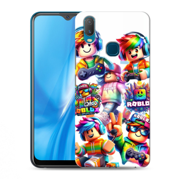 Силиконовый чехол на Vivo Y11 с принтом Roblox Роблокс