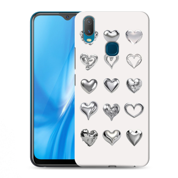 Силиконовый чехол на Vivo Y11 с принтом Y2K сердечки