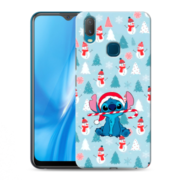 Силиконовый чехол на Vivo Y11 с принтом Стич Новый год