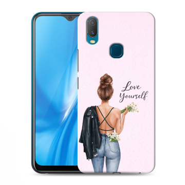 Силиконовый чехол на Vivo Y11 с принтом женский