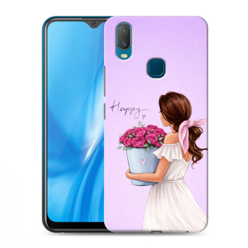 Силиконовый чехол на Vivo Y11 с принтом женский